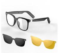 Boannice Smart Eye Glasses, Bluetooth 5.4 Occhiali da Sole Audio, 98% UV/Blocco della Luce Blu,Assistente vocale, IPX4 Guida dell'aria, Adatto per Ufficio/Guida/Uso Esterno