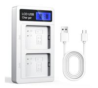 BOANV Stazione caricabatterie LCD per Arlo Pro 5S/Pro 4/Pro 3/Arlo Ultra/Ultra 2 batteria ufficiale, caricabatterie di ricambio Arlo con cavo USB 2 slot (senza batteria)