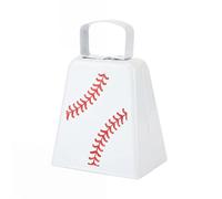 Boao 1 campanaccio da baseball, 10,2 cm, in metallo, con manico, campanelle a forma di mucca, rumoroso, per eventi sportivi, giochi, accessori spirituali (baseball)