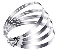 Boao 4 Pieces Adjustable 304 Stainless Steel Duct Clamps Hose Clamp (12 Inch)