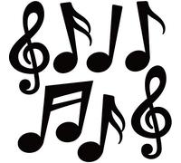 Boao 40 Ritagli di Note Musicali Decorazioni per Feste Musicali Silhouette di Note Musicali per Feste Anni '50 Compleanno Shower 2024 Laurea Bacheche Scolastiche Decorazioni per Pareti