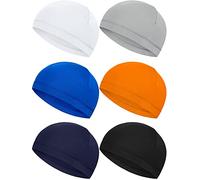BOAO 6 Pezzi Casco Liner Skull Caps Sudore cap Running Cappelli Ciclismo Skull Caps per Uomo e Donna - - M