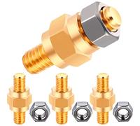 Boao 8 pezzi Morsetto della batteria laterale 3/8 16 bulloni Adattatore per palo della batteria laterale Viti standard per estensore