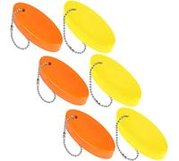 Boao Portachiavi Galleggiante Chiave Ovale per Chiave Galleggiante Portachiavi in Gommapiuma per Canottaggio, Pesca, Vela e Sport all'Aria Aperta (6 Pezzi)