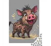 Boar Adventure Wild And Fun! Puzzle Impossible 1000Pcs Decorazione Per La Casa. Rilassamento E Intelligence Per Adulti E Ragazzi Da 14 Anni 52x38cm/1000pcs