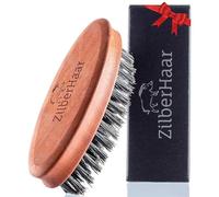 Boar Bristle Pocket Beard Brush by Zilberhaar - Firm Bristle Small Brush - Perfect Grooming Tool for Any Beard or Moustache - Works For Any Beard - Made In Germany by ZilberHaar