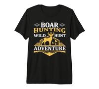 Boar Hunting Wild Hunt Adventure Hunter Life Nature Lover Maglietta Premium
