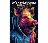 Boar Left Handed Planner: 2 Year Weekly Sunday to Saturday Calendar | Gift For People Who Love Hogs, Pig Lovers | For Back To School, Office, Work | 6 x 9 Inches | v1