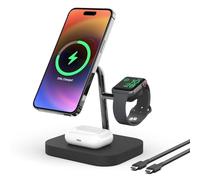 Boaraino Caricatore Wireless, Magnetico Stazione di Ricarica Wireless 3 in 1 Compatibile con iPhone 12/12 Mini/12 Pro/12 Pro Max/Serie iPhone 13/iPhone 14, Apple Watch 8/7/6/SE/5/4/3, AirPods 2/3/Pro