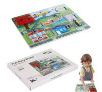 Board di attività sensoriale, giocattolo da tavolo Fidget | Tavola sensoriale per il trasporto urbano in legno - giocattolo educativo da viaggio per bambini piccoli, giocattoli di apprendimento delle