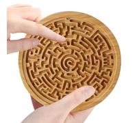 Board di gioco labirinto in legno - gioco rotondo in legno per bambini con fattura liscia, gioco di pensiero resistente | Sperimenta giocattoli per lo sviluppo di belle capacità motorie e pazienza tra