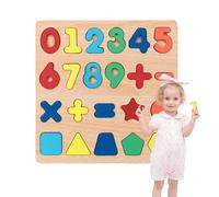 Board di numeri in legno, tavola per puzzle numerica - Bambini che contano il gioco di apprendimento,Numero di apprendimento educativo in età prescolare Board puzzle per ragazzi asilo per ragazze