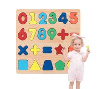 Board di numeri in legno, tavola per puzzle numerica,Bambini che contano il gioco di apprendimento | Numero di legno puzzle Board per il bambino, giocattolo educativo in età prescolare per ragazzi e r