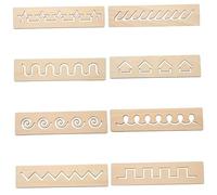 Board di tracciamento 8pcs da 2x8 pollici di filo di scrittura in legno per bambini apprendimento in età prescolare facile da usare Progetto Montessori Creative Kids Write Forniture, lettera geometri