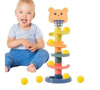Board Drop Box - Ball Railway, Ball Tower, Giocattoli per Piccoli 1-3 | Giocattoli A Palla Occupata Pedagogica con Rampa E Palle Colorate, Promuove Le Abilità Motrici Sine, Coordinatio