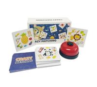 Board Game For Tabletop - Pattern Matching Table Card Game - Classic Interactive Toy With Ringing Bell For Home Traveling Schools Daycare Centers Kindergarten