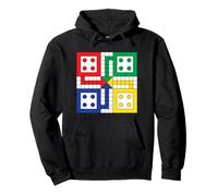 Board Games Play Ludo On Your Shirts Illustration Graphic Felpa con Cappuccio