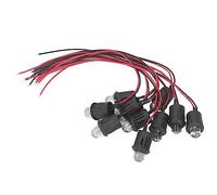 Board Pilot Indicatore Lampada Lampadina Diodo Emettitore Precablato LED Porta Clip in Plastica Display Pannello per Illuminazione Auto Luce Freno 10mm 12V 10 Pezzi (Rosso)