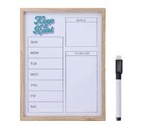 Board White Dry Canchase Board Frame in legno ESAY Sostenibile riutilizzabile per scrivere una scheda di scrittura con marcatore di ganci per il programma di studio per la casa di (Stile A)