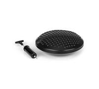 BoarderKING Cuscino propriocettivo per l'Indoorboard, pompa inclusa, cuscino a palla fitness per la schiena, di equilibrio, balance trainer, d'aria, Accessorio, 30 x 5 cm (Ø x H) nero