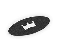 BoarderKING Griptape - Grip per Indoor Board Balance Board, Accessorio/Ricambio, Ovale, Adesivo, 15x5 cm, 2 Pezzi, Autoadesivo, Materiale: Plastica, Nero