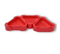 Boardgame Stuff - Set di 3 Ciotole Portagettoni Modulari - Accessori per Giochi da Tavolo - Vaschette per Gettoni, Monete e Risorse - Organizer per Componenti da Gioco (Rosso)