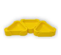 Boardgame Stuff - Set di 3 Ciotole Portagettoni Modulari - Accessori per Giochi da Tavolo - Vaschette per Gettoni, Monete e Risorse - Organizer per Componenti da Gioco (Giallo)