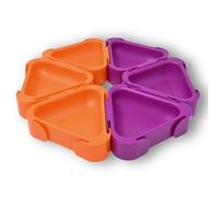 Boardgame Stuff - Set di 6 Ciotole Portagettoni Modulari - Accessori per Giochi da Tavolo - Organizer per Gettoni, Risorse e Monete (Viola-Arancione)