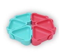 Boardgame Stuff - Set di 6 Ciotole Portagettoni Modulari - Accessori per Giochi da Tavolo - Organizer per Gettoni, Risorse e Monete (Magenta-Turchese)