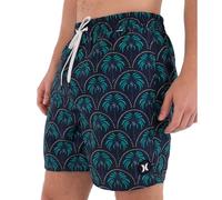 Hurley Volley Icon Printing Press Palm Swimming Shorts Blu XL Uomo