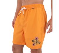 Hurley Volley Flex Tattoo Skull Swimming Shorts Arancione M Uomo