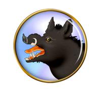 Boar's Testa Pin Distintivo