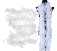 Boas - Feathers For Dress | Boas For | 2 Meters/6.6 Ft Feathers For Girls Dress Up, 7 Colors Dress Boas For, Wedding, Halloween Costume - Fancy Dress Boas, Dancing Decoration, bianco, Se