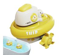 Boat Bath Toy, Educational Bathtub Game, ABS Hand Crank Action, Colorful Design, Water-Splash Motion, Interactive Fun, Skill Learning, Shower, Pool Time, 4.29x4.13x3.43 inches