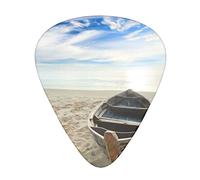 Boat Beach Sunrise Time Plettri per chitarra Set da 12 pezzi per chitarra acustica, chitarra elettrica, contrabbasso, ukulele