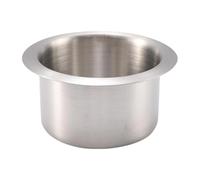 Boat Cup Holder Insert - Stainless Steel Drop In Silver, Cup Drink Holder Insert | Beverage Organizer For Sofa Side, Coffee Table, Lounge Chair, Camper, Car, Truck, RV, Yacht