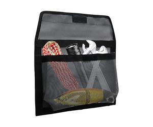 Boat Mesh Bag - Self-Adhesive Hook-Loop Closure Pack, 13.7x9.8x1.18in Large Capacity Boat Tool Holder | For Bait Reel Tools Fishing Gear Water Transport Marine Storage Organizer Pocket Canoe Kayak
