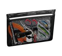 Boat Organizer Bag, Marine Storage Net, 13.4x9.8 Inches Suspended Gear Holder, Extra-Large Capacity Mesh Design, Reflective Safety Strip for Visibility, Fishing, Life Jackets, Flashlights, Cabin Use