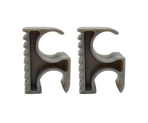 Boat Pole Clamp Nylon 22MM Double Tube Holder Sunshade Support Mount | Marine Awning Clamp - Nylon Twin Pipe Fixture | 7/8 Inch Rod Bracket | Secure Shade Support For Dinghy Kayak Outdoor Sailing