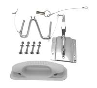 Boat Stainless Steel Insta-Lock Quick Davits Replacement Set With Handle Pad