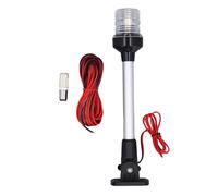 Boat Stern Light, All Round 360° White LED Fold Down Boat Stern Light 12In White LED Fold Down Anchor Light for Pontoon Fishing Boats 12V-24V DC