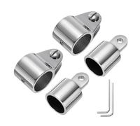 Boat Top Parts, Boat Awning Hardware Set, Stainless Marine Fixings Anti-Rust, 2pcs Deck Mount for Round Tube Support, Side Rail Attachments, Yacht Hardware Installation Use