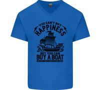 Boats You Can'T Comprare Felicità Marinaio Vela Uomo Scollo A V Cotone T-Shirt