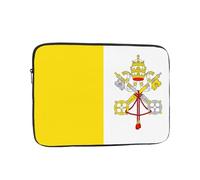 BOAXXL Borsa per computer portatile con bandiera del Vaticano, leggera e compatta, adatta per viaggi e università, Nero , 17 inch