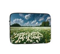 BOAXXL Endless Flower Fields Borsa per computer portatile, leggera e compatta, adatta per viaggi e università, Nero , 12 inch