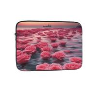 BOAXXL Roses by the sea - Borsa per computer portatile, leggera e compatta, adatta per viaggi e università, Nero , 10 inch