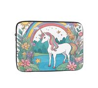 BOAXXL Unicorns by the river borsa per laptop, leggera e compatta, adatta per viaggi e lavoro universitario, Nero , 10 inch