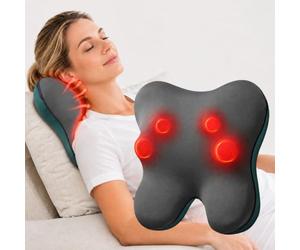 Bob and Brad EZBack Massaggiatore Cervicale con Cordone, Massaggiatore Schiena con Profondo Massaggio Impastante e Funzione di Riscaldamento, Elettrici Shiatsu Cuscino Massaggiante Come Regalo