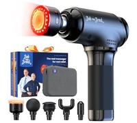 BOB AND BRAD T2 Ultra Pistola Massaggiante Professionale con Calore e Terapia LED Rossa, Massaggiatore a Percussione Tessuti Profondi, Massaggiatore Elettrico per Atleti & Recupero Muscolare