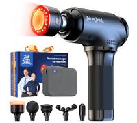 BOB AND BRAD T2 Ultra Pistola Massaggio Muscolare con Calore e Terapia LED Rossa, Massaggiatore a Percussione Tessuti Profondi, Massaggiatore Elettrico per Atleti & Recupero Muscolare